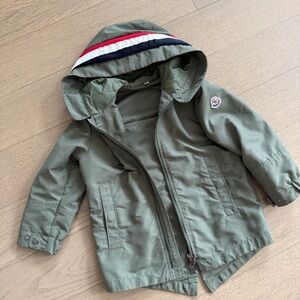Moncler Kids Green Hooded Jacket